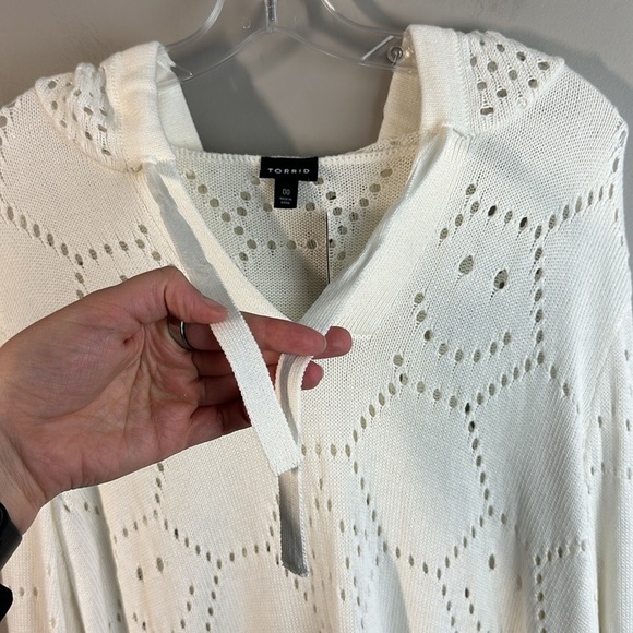 NWT Torrid Marsh Long Sleeve Pointelle Hoodie Size 10 - Picture 12 of 14